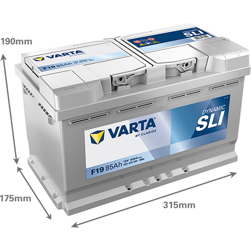 VARTA F19 Silver Dynamic 12V 85Ah 800A Autobatterie 585 400 080