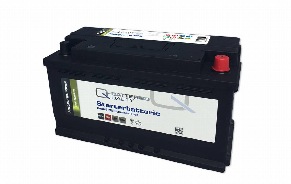 Q-Batteries Autobatterie Q100 12V 100Ah 860A, wartungsfrei
