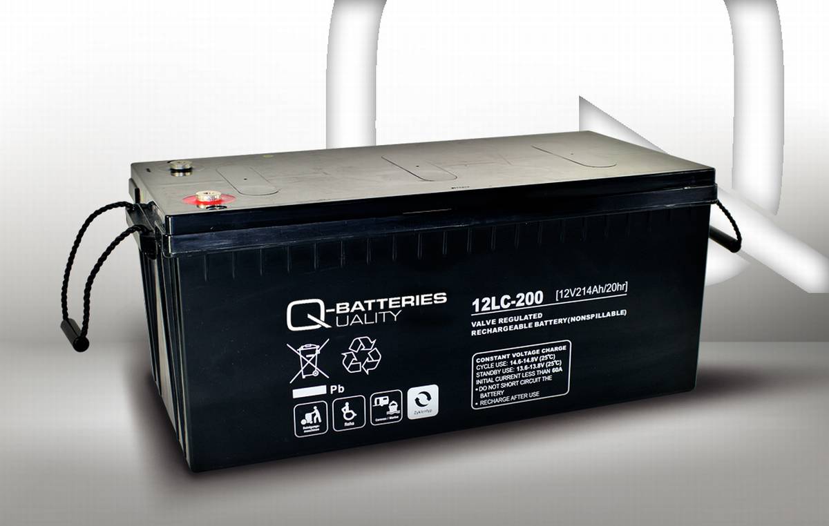 Q-Batteries 12LC-200 AGM Solar und Wohnmobil Batterie 12V 214Ah
