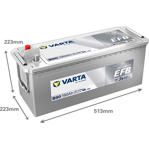 VARTA B90 ProMotive EFB 12V 190Ah 1050A LKW-Batterie 690 500 105