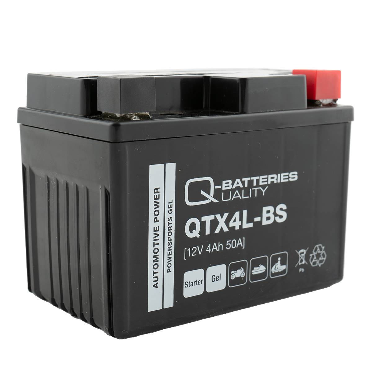 Q-Batteries QTX4L-BS Gel Motorradbatterie 12V 3,5Ah 40A QTX4L-4 50314