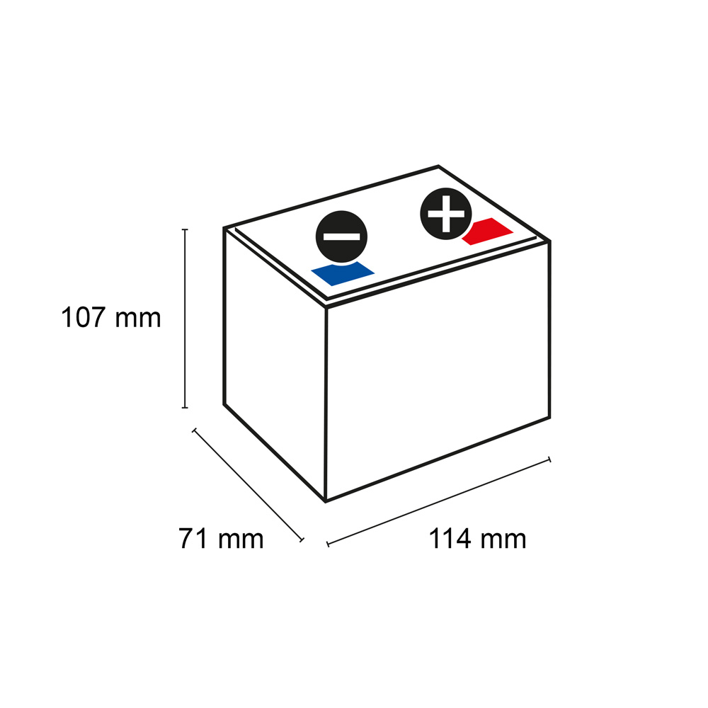 Q-Batteries QTX5L SLA AGM Motorradbatterie 12V 4Ah 60A