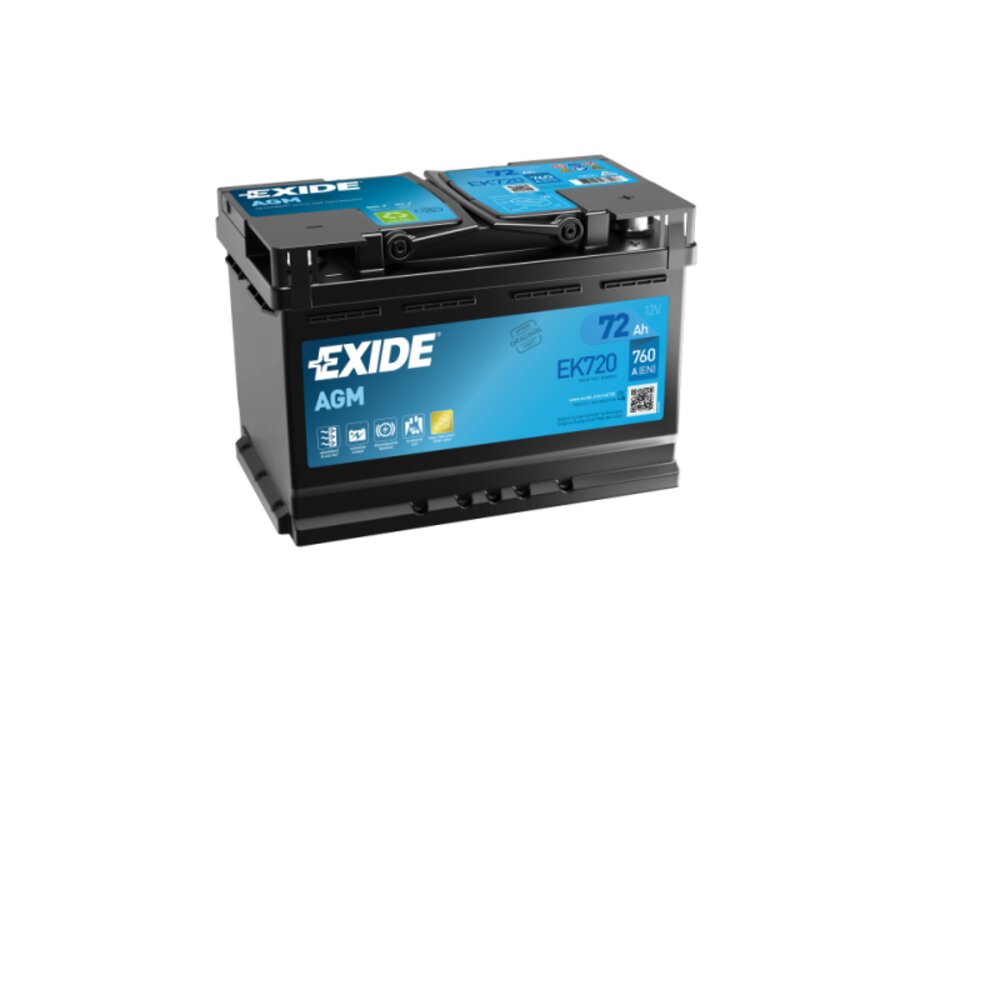 Exide EK720 Start-Stop AGM 12V 72Ah 760A Autobatterie