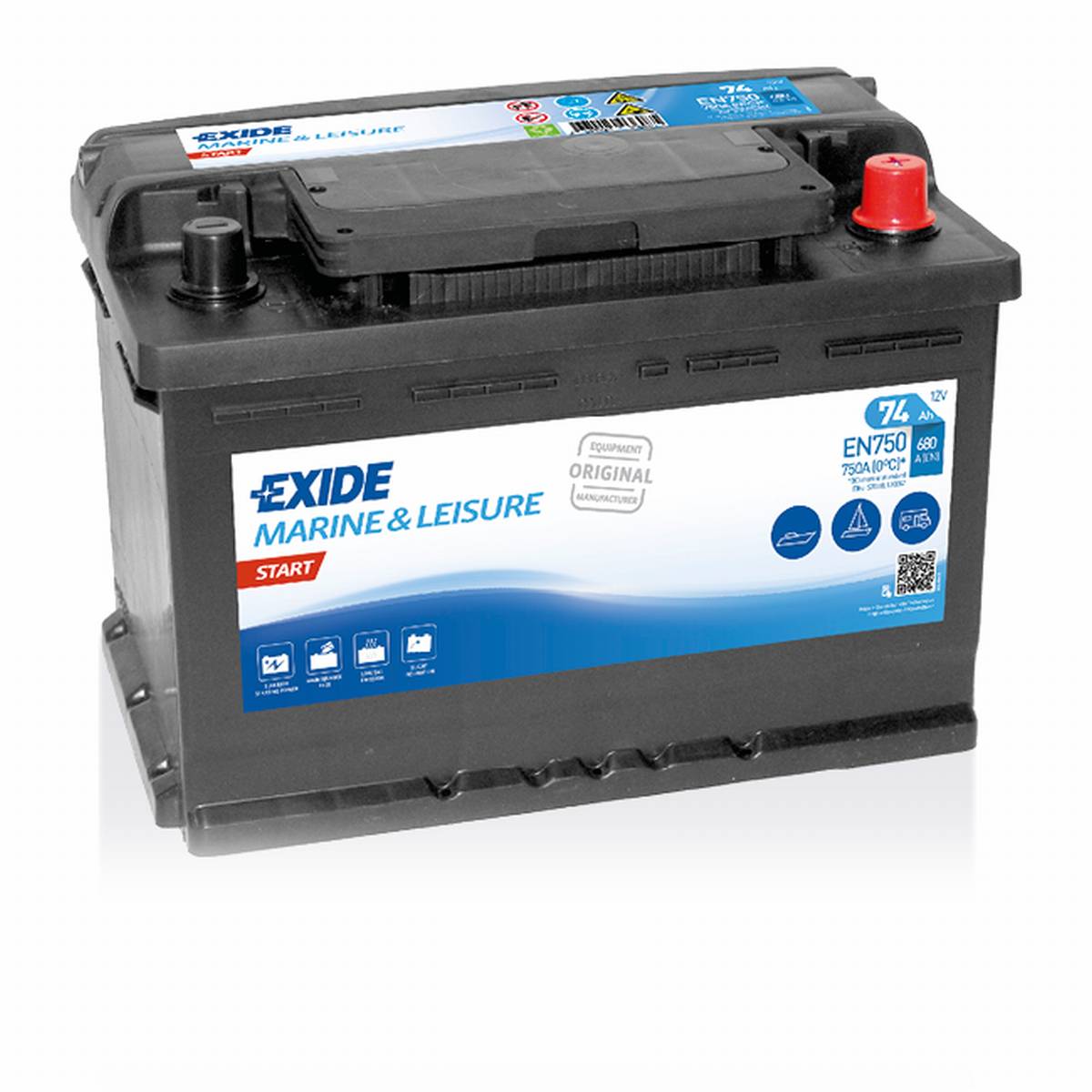 Exide EN750 12V 74Ah Starter- und Versorgungsbatterie