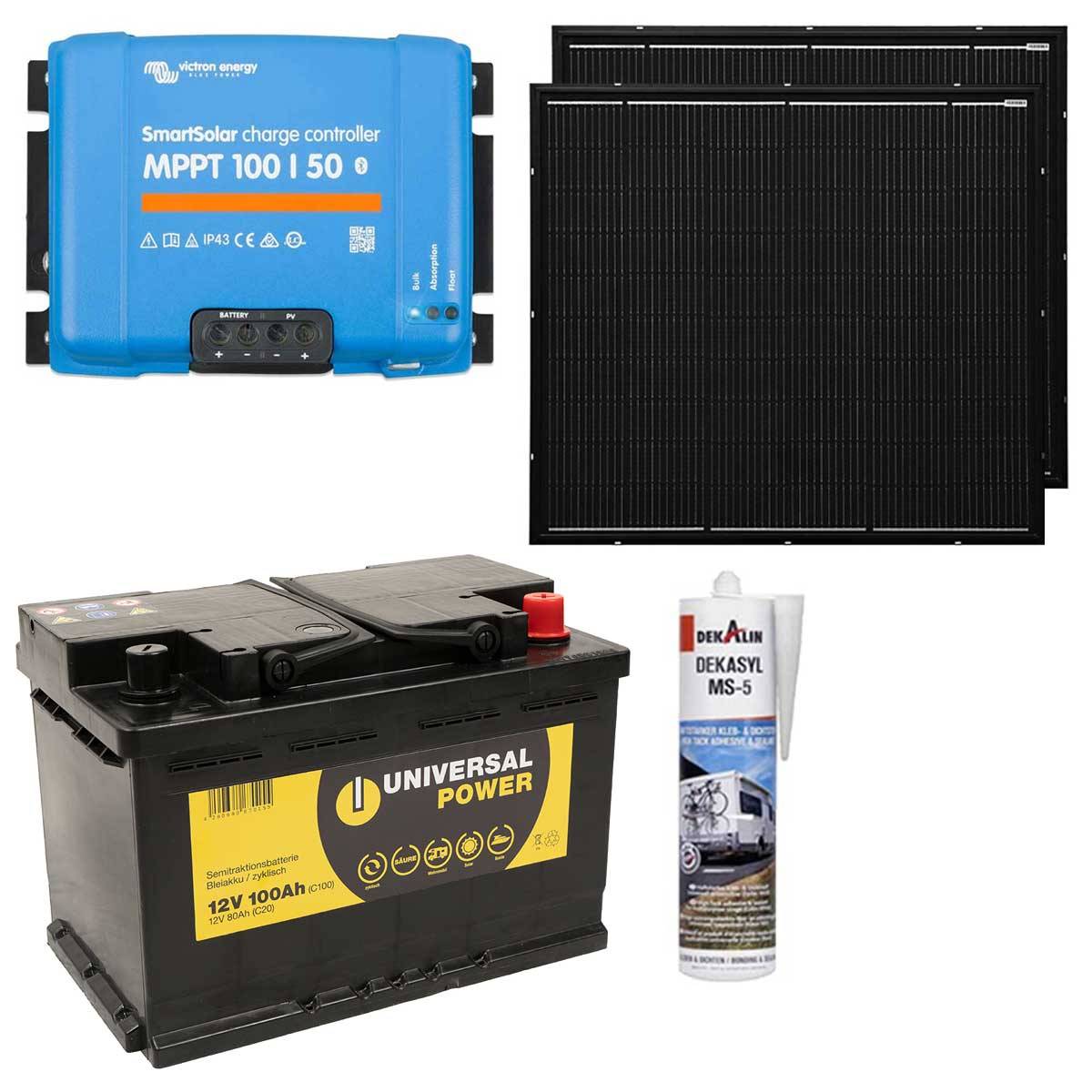 a-TroniX Solaranlage Wohnmobil 440W mit 100Ah Batterie und Victron MPPT Laderegler