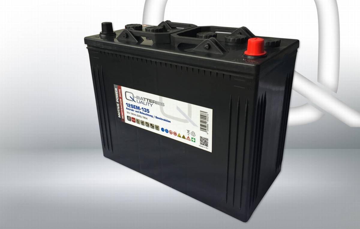 Q-Batteries 12SEM-135 Solar und Wohnmobil Batterie 12V 135Ah