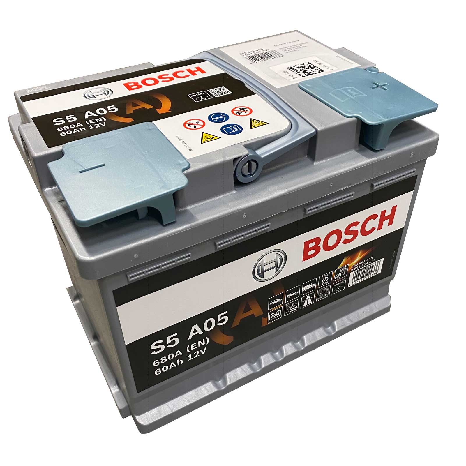 Bosch S5 A05 Autobatterie AGM Start-Stop 12V 60Ah 680A