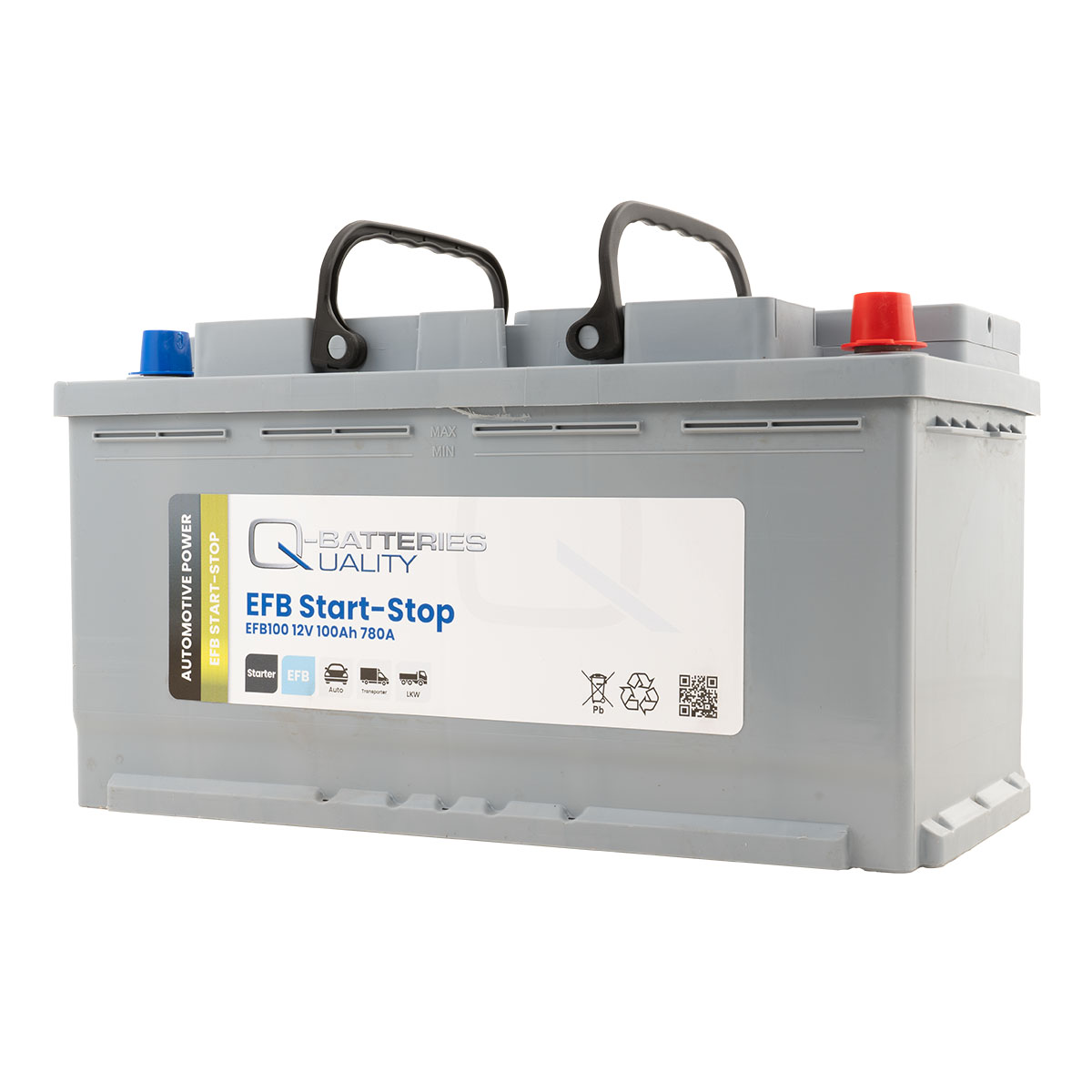 Q-Batteries Start-Stop EFB Autobatterie EFB100 12V 100Ah 780A