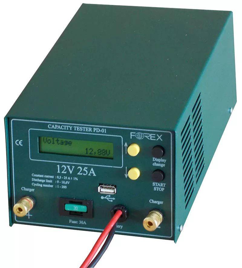 Forex Battery Tester 12/25 mit Software und Kabel 12V 0.3-25A