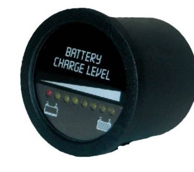 Q-Batteries Ladezustandsanzeige 12V, 24V, 36V, 48V by S.P.E. indicator ULBF52R für GEL / AGM Batterie, inkl. Verriegelungsrelais
