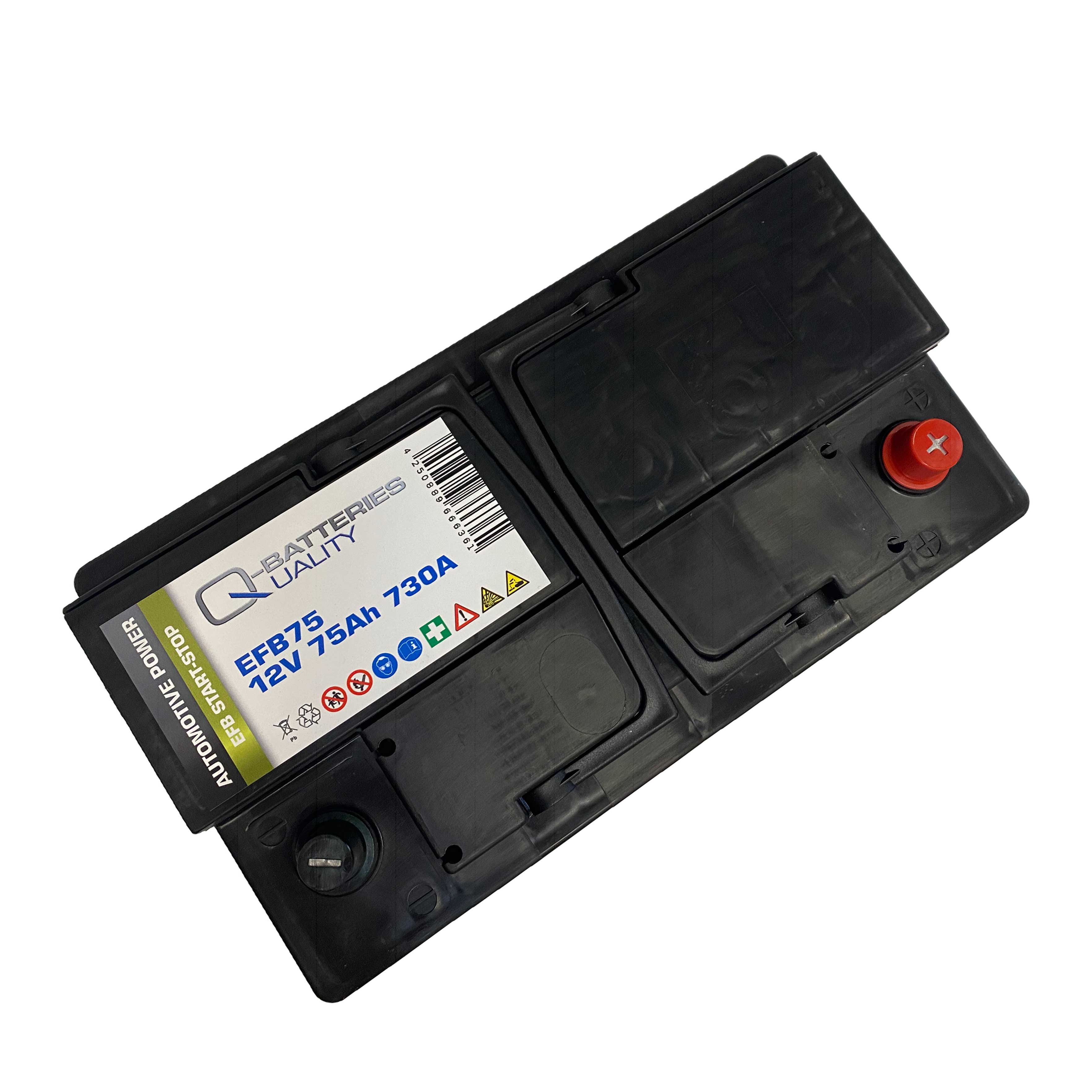 Q-Batteries Start-Stop EFB Autobatterie EFB75 12V 75Ah 730A