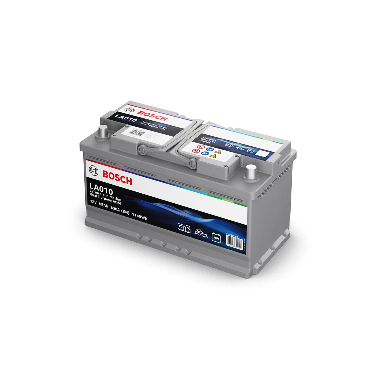 Bosch LA010 Dual AGM Starter-, Versorgungsbatterie 12V 95Ah 850A