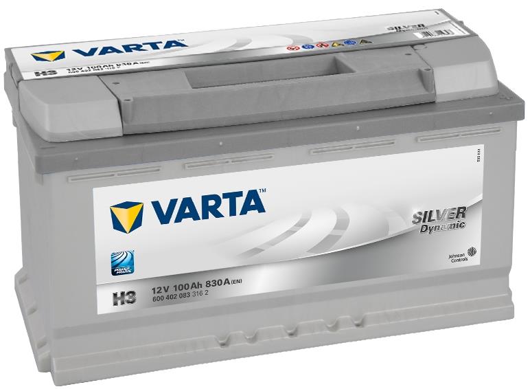 VARTA H3 Silver Dynamic 12V 100Ah 830A Autobatterie 600 402 083