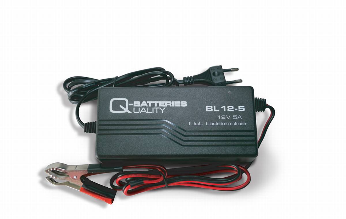 Q-Batteries BL 12-5 Ladegerät für Bleiakkus 12V - 5A Ladestrom IU0U Ladekennlinie  