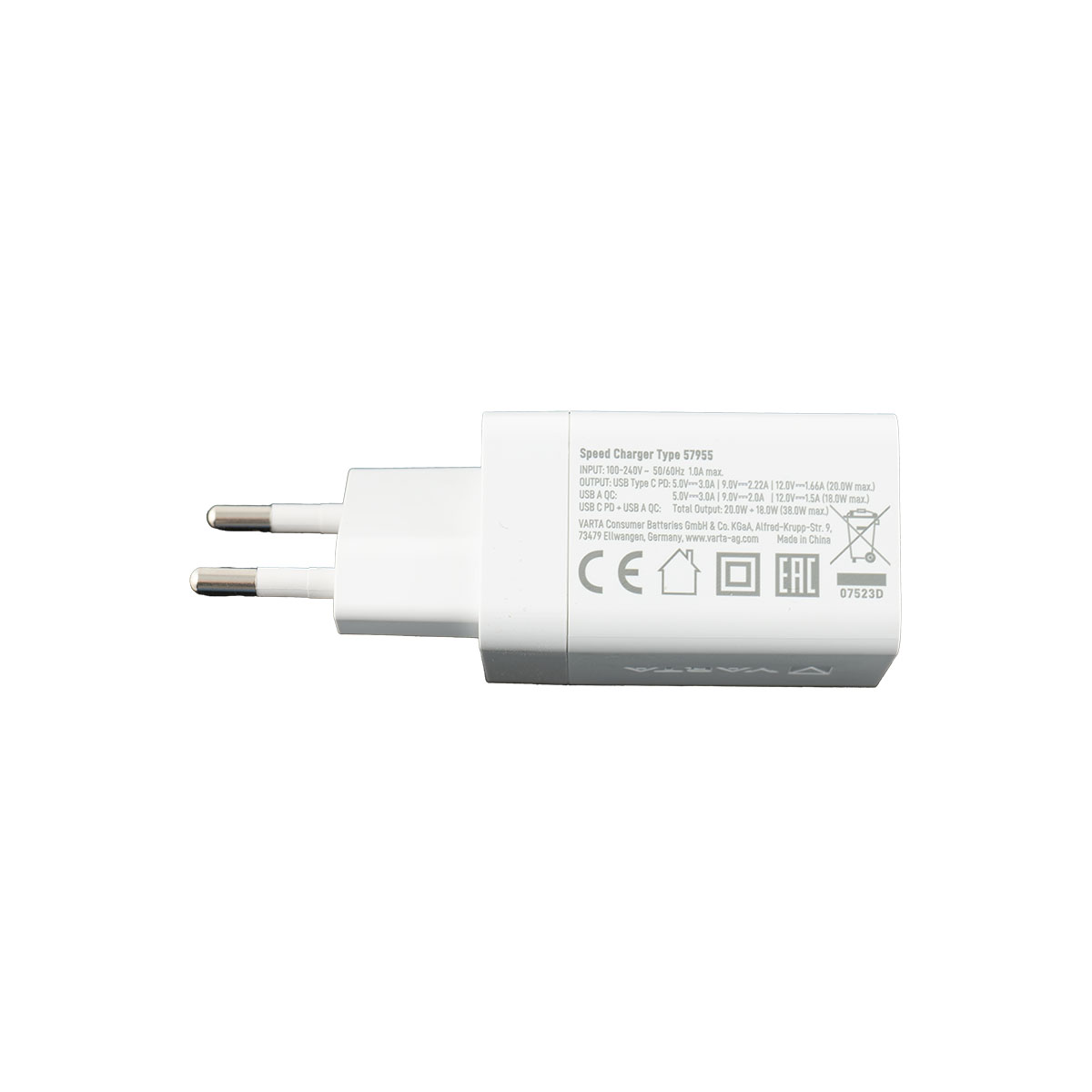 Varta Speed Charger USB Ladegerät 2x USB Port 1 x USB-C Port