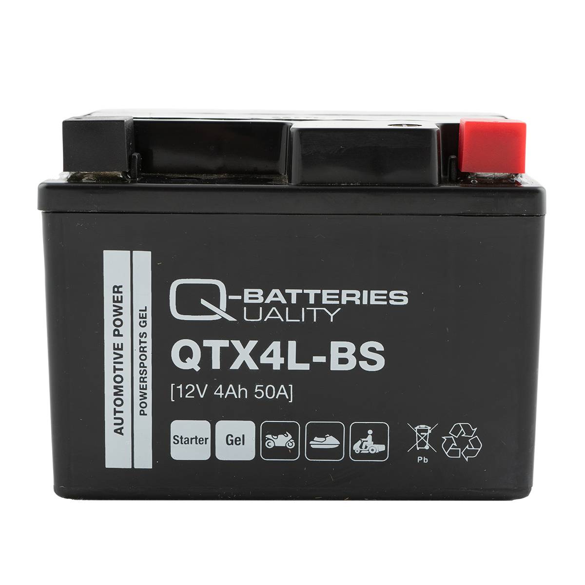 Q-Batteries QTX4L-BS Gel Motorradbatterie 12V 3,5Ah 40A QTX4L-4 50314