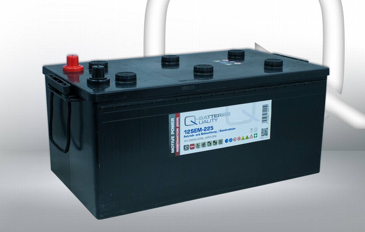 Q-Batteries 12SEM-225 Solar und Wohnmobil Batterie 12V 225Ah