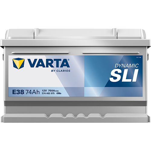 VARTA E38 Silver Dynamic 12V 74Ah 750A Autobatterie 574 402 075