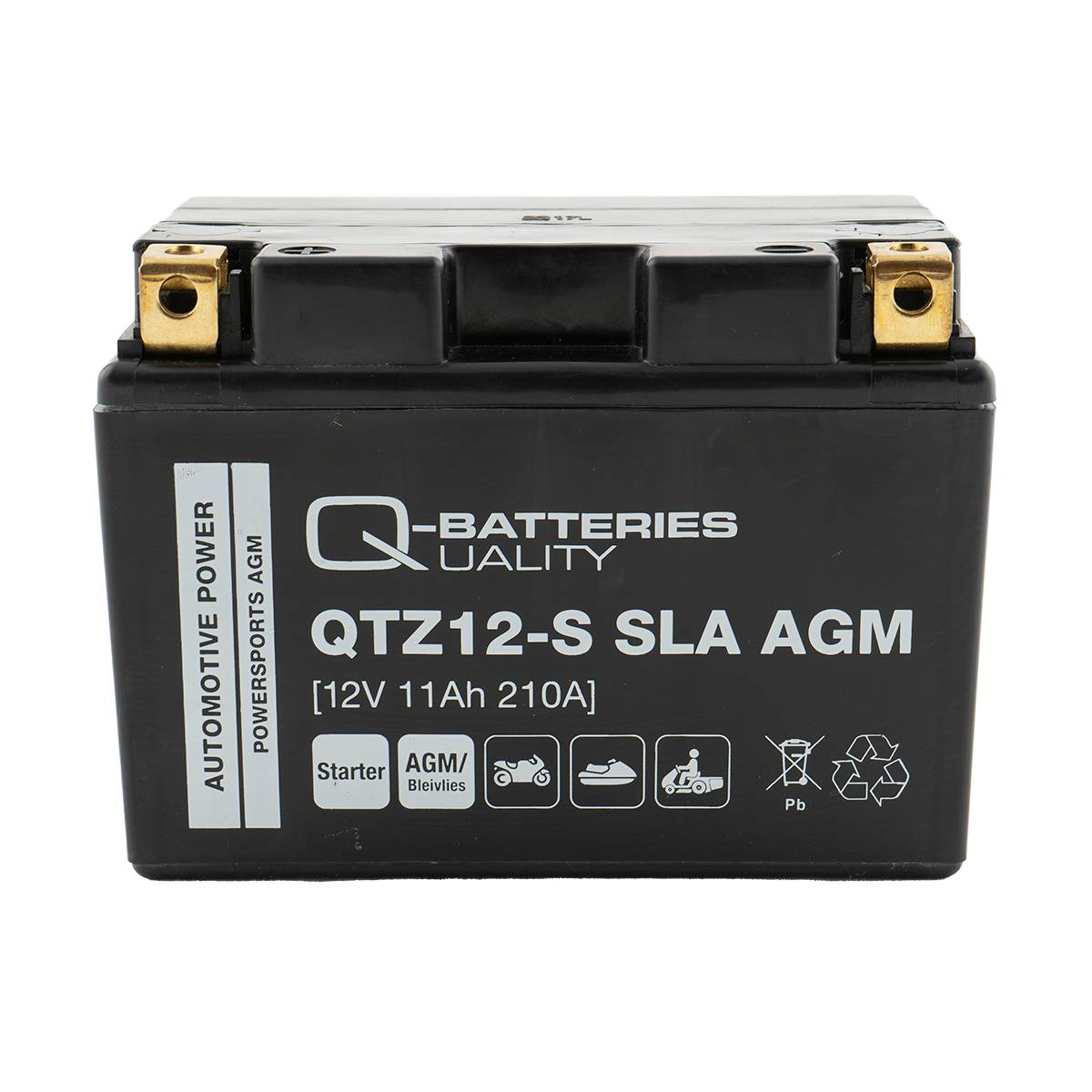 Q-Batteries QTZ12-S AGM Motorradbatterie 12V 11Ah 210A 51121