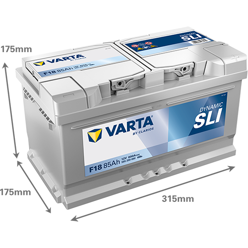 VARTA F18 Silver Dynamic 12V 85Ah 800A Autobatterie 585 200 080