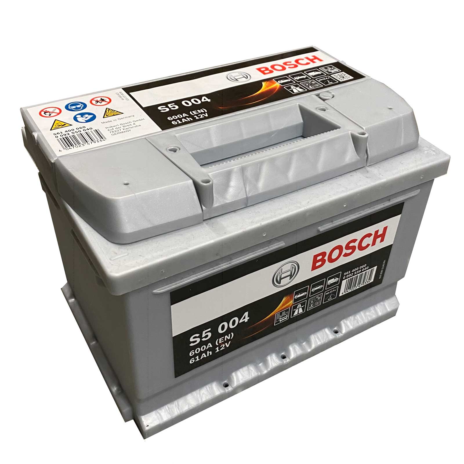 Bosch S5 004 Autobatterie 12V 61Ah 600A