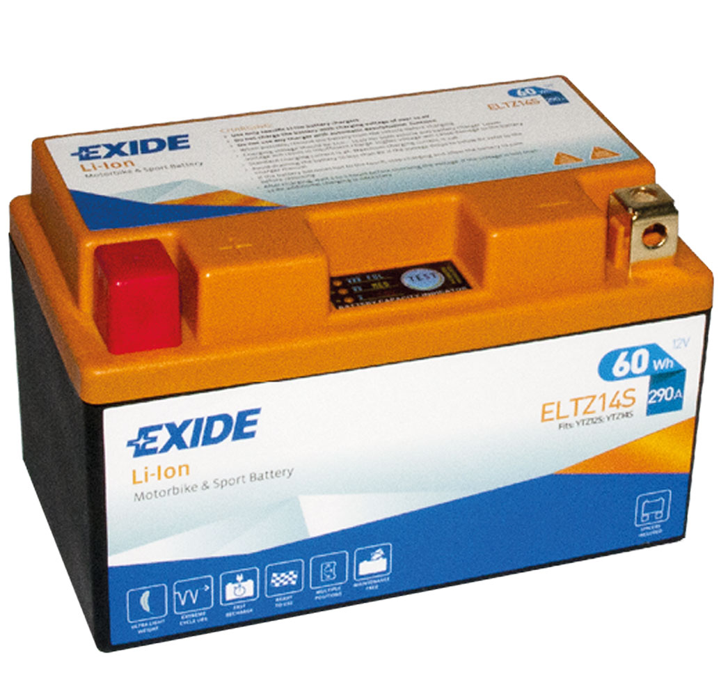 Exide ELTZ14S Li-Ion Lithium Motorradbatterie 12V 5Ah 290A