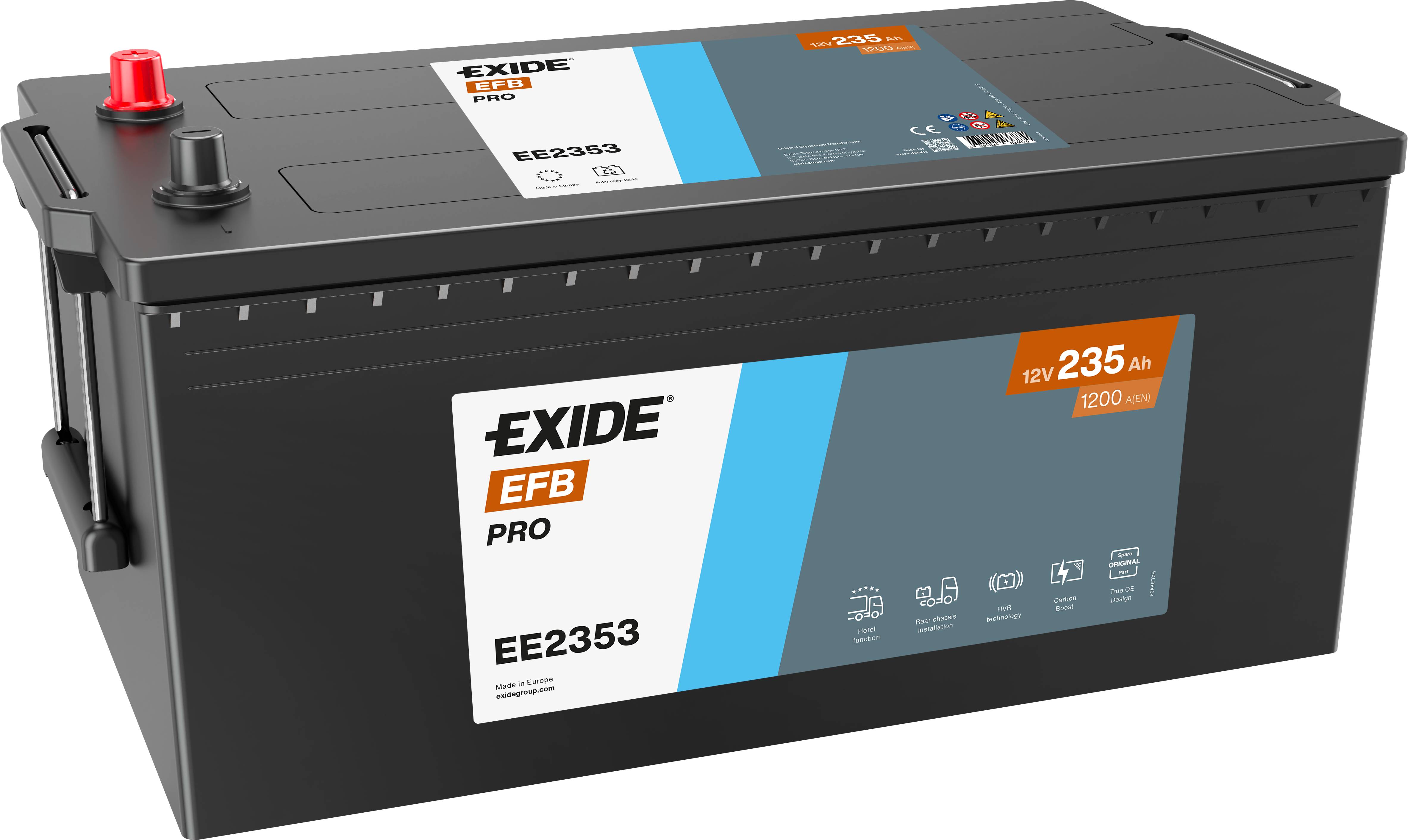 Exide EE2353 StrongPRO EFB+ 12V 235Ah 1200A LKW Batterie