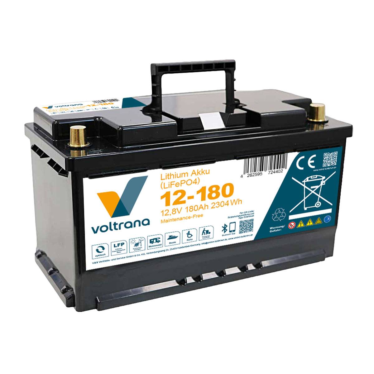 Voltrana Lithium-Akku VT180 12,8V 180Ah 2304Wh Bluetooth Heizfunktion LiFePO4