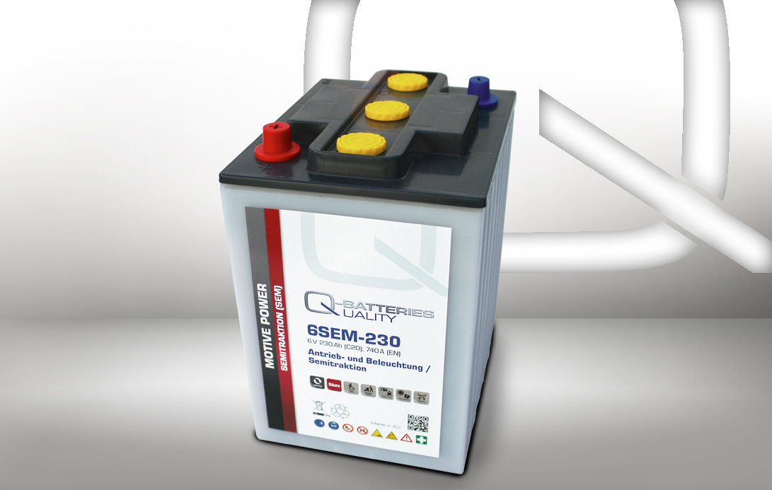 Q-Batteries 6SEM-230 6V 230Ah Semitraktionsbatterie