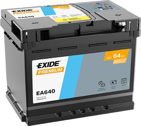 Exide EA640 Premium Carbon Boost 12V 64Ah 640A Autobatterie