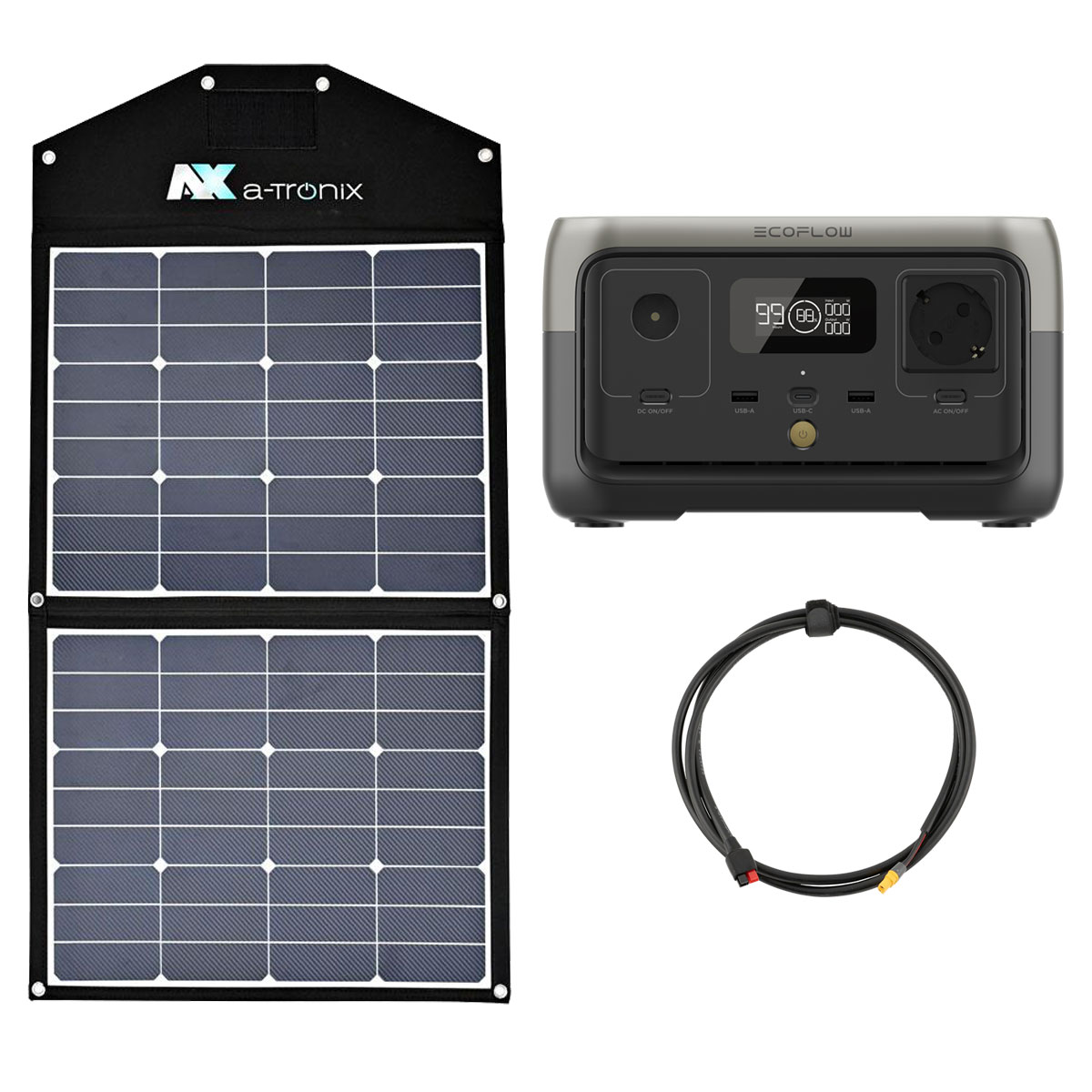 EcoFlow River 2 256Wh Portable Powerstation mit 90W Solarmodul