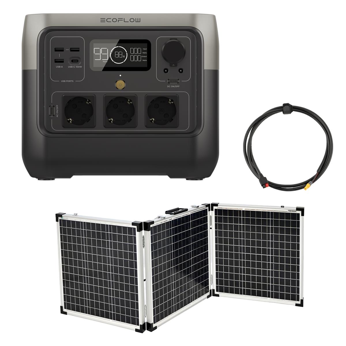 EcoFlow River 2 Pro 768Wh Powerstation mit 150W Solarkoffer