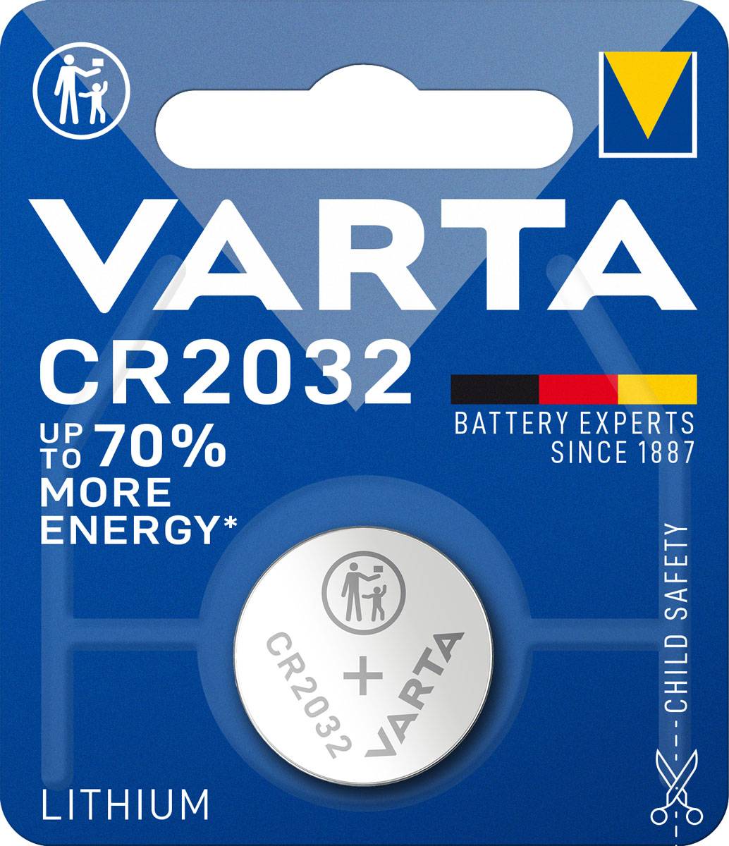 Varta CR2032 Knopfzelle für Autoschlüssel (1er Blister)