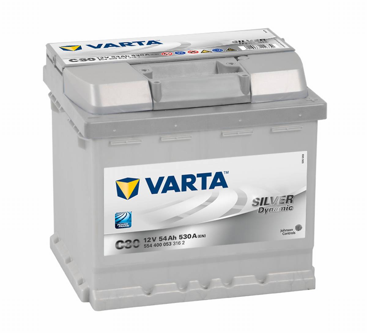 VARTA C30 Silver Dynamic 12V 54Ah 530A Autobatterie 554 400 053