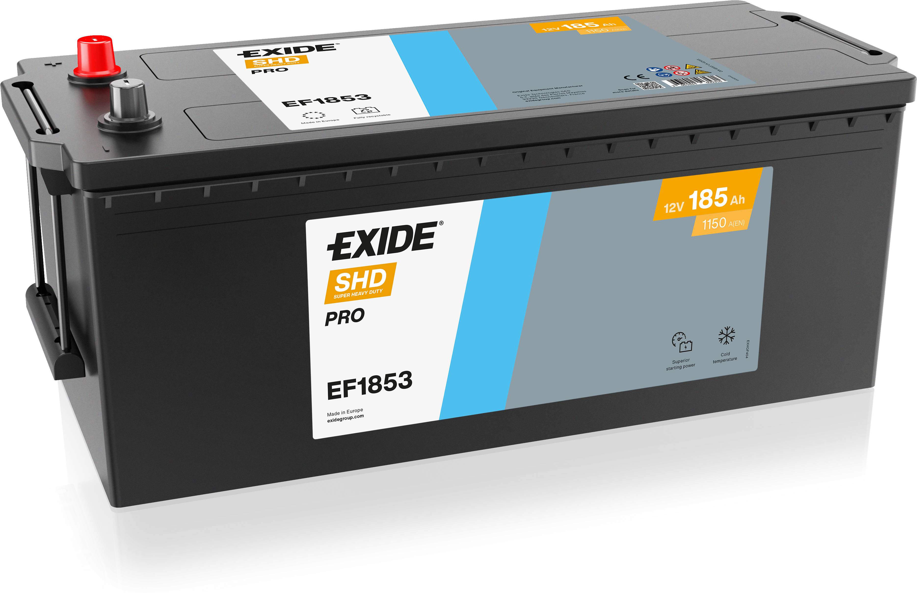 Exide EF1853 Power Pro 12V 185Ah 1150A LKW Batterie