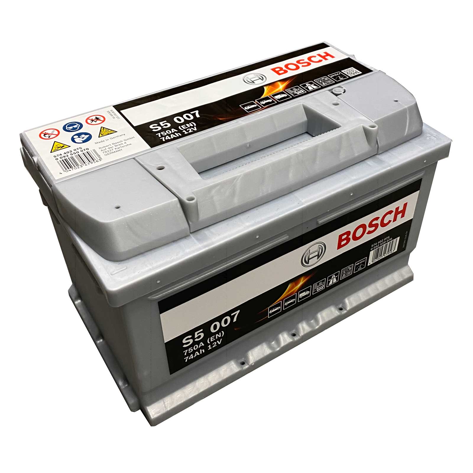 Bosch S5 007 Autobatterie 12V 74Ah 750A