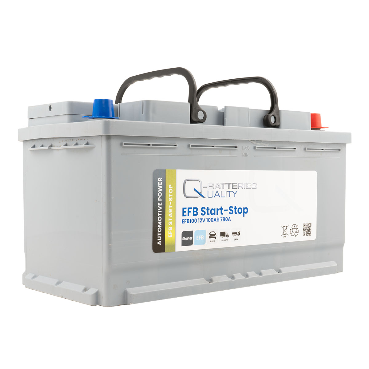 Q-Batteries Start-Stop EFB Autobatterie EFB100 12V 100Ah 780A