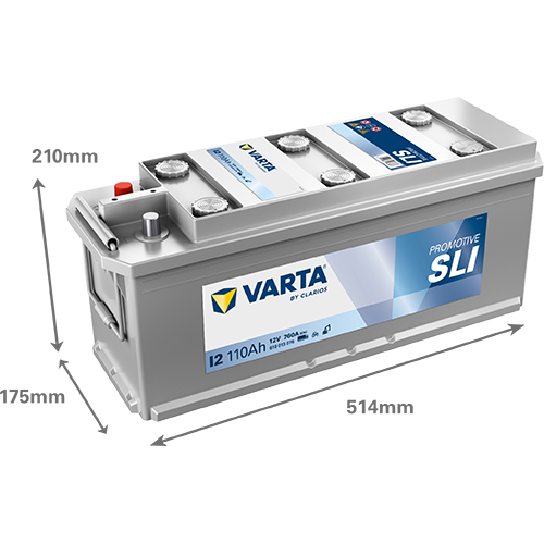 VARTA I2 ProMotive Heavy Duty 12V 110Ah 760A LKW Batterie 610 013 076