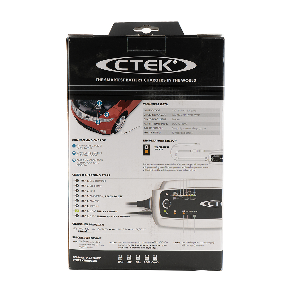 CTEK MXS 10 CIC EU Batterie Ladegerät 12V 10A für Bleiakkus