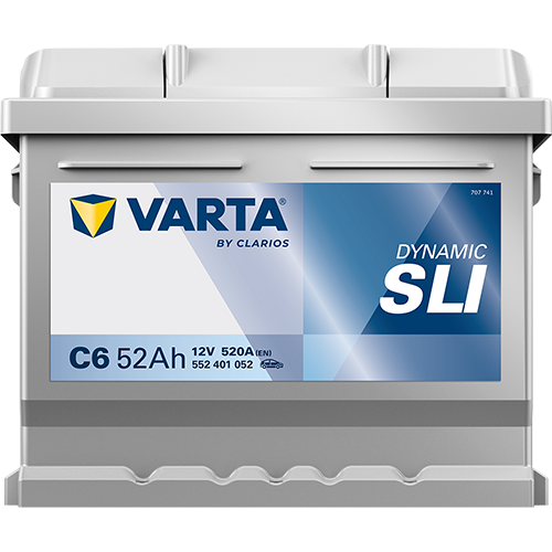 VARTA C6 Silver Dynamic 12V 52Ah 520A Autobatterie 552 401 052
