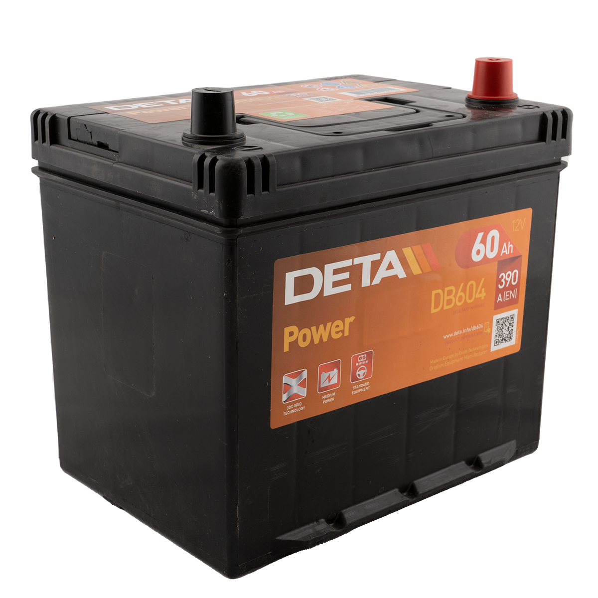 DETA DB604 Power 12V 60Ah 390A Autobatterie