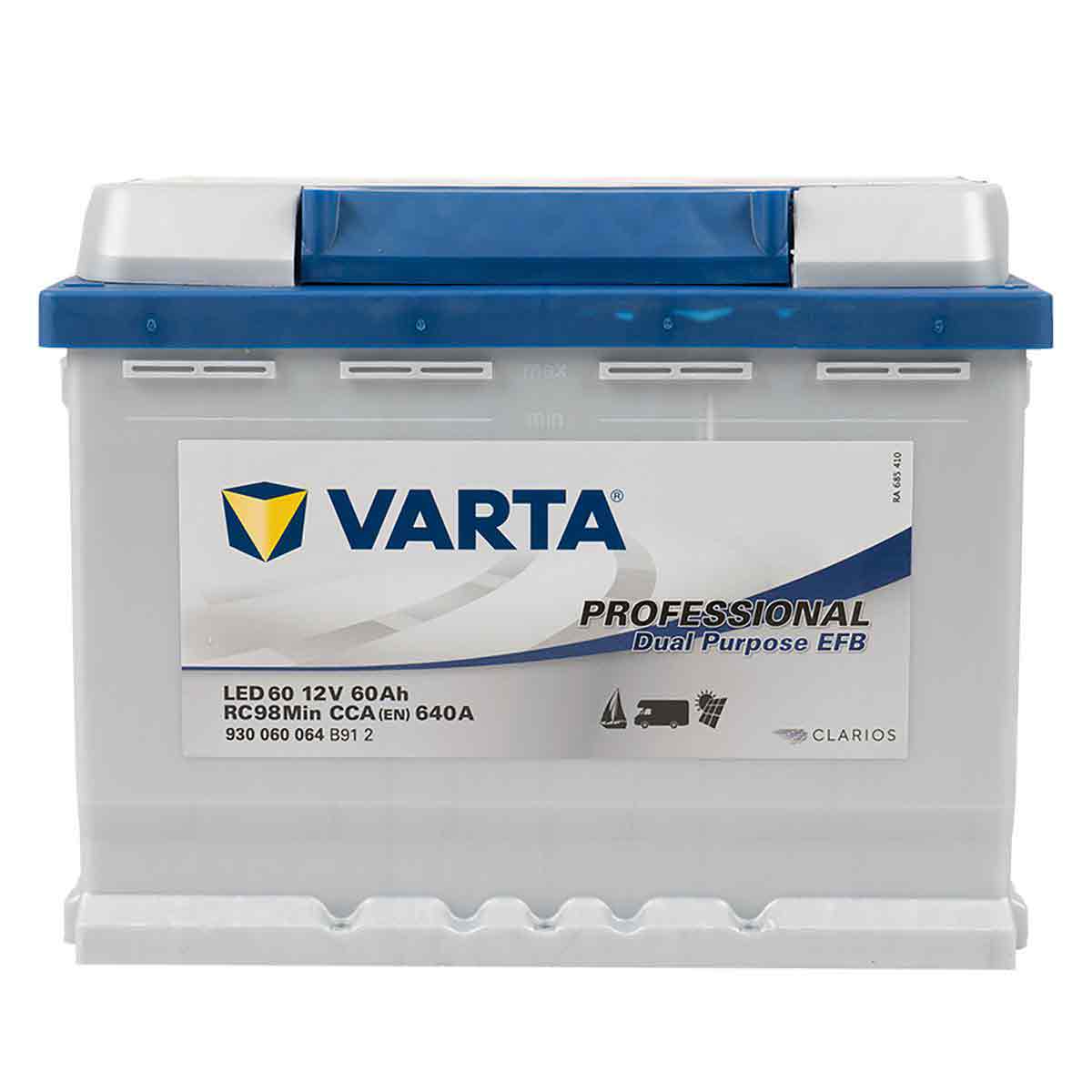 Varta LED60 Professional EFB 12V 60Ah 640A Wohnmobilbatterie