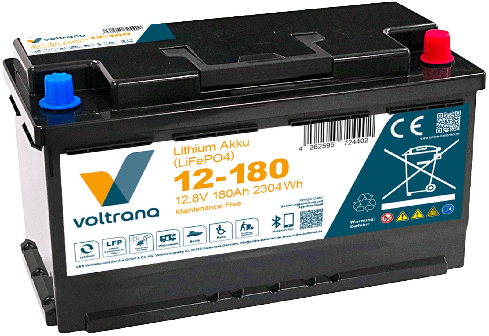 Voltrana Lithium-Akku VT180 12,8V 180Ah 2304Wh Bluetooth Heizfunktion LiFePO4