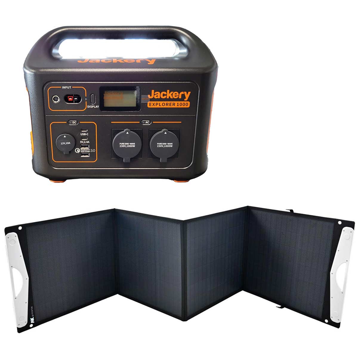 Jackery Explorer 1000 1002Wh Portable Powerstation mit Solar Bag 200W faltbares Solarmodul