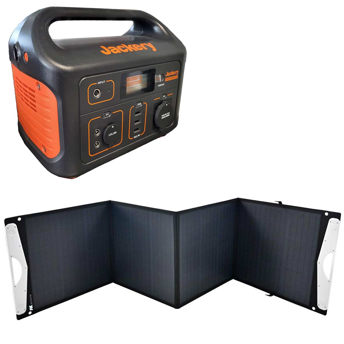 Jackery Explorer 500 518Wh Portable Powerstation mit Solar Bag Vario 200W faltbares Solarmodul
