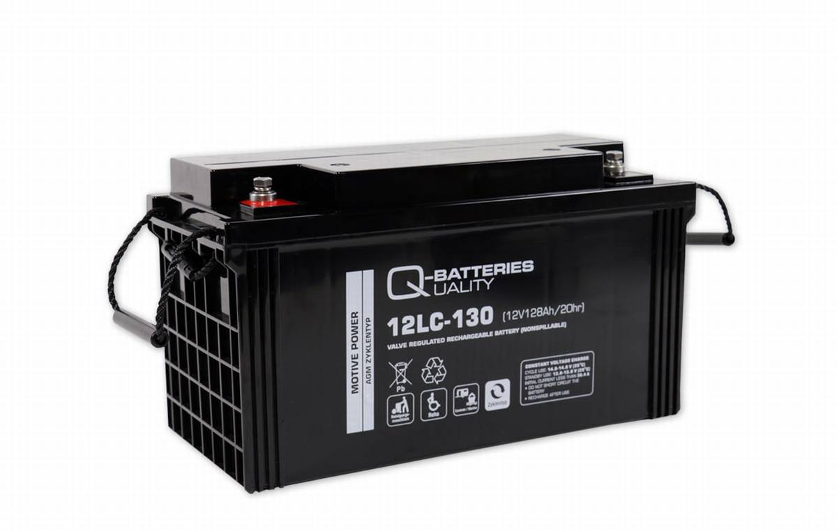 Q-Batteries 12LC-130 AGM Solar und Wohnmobil Batterie 12V 128Ah