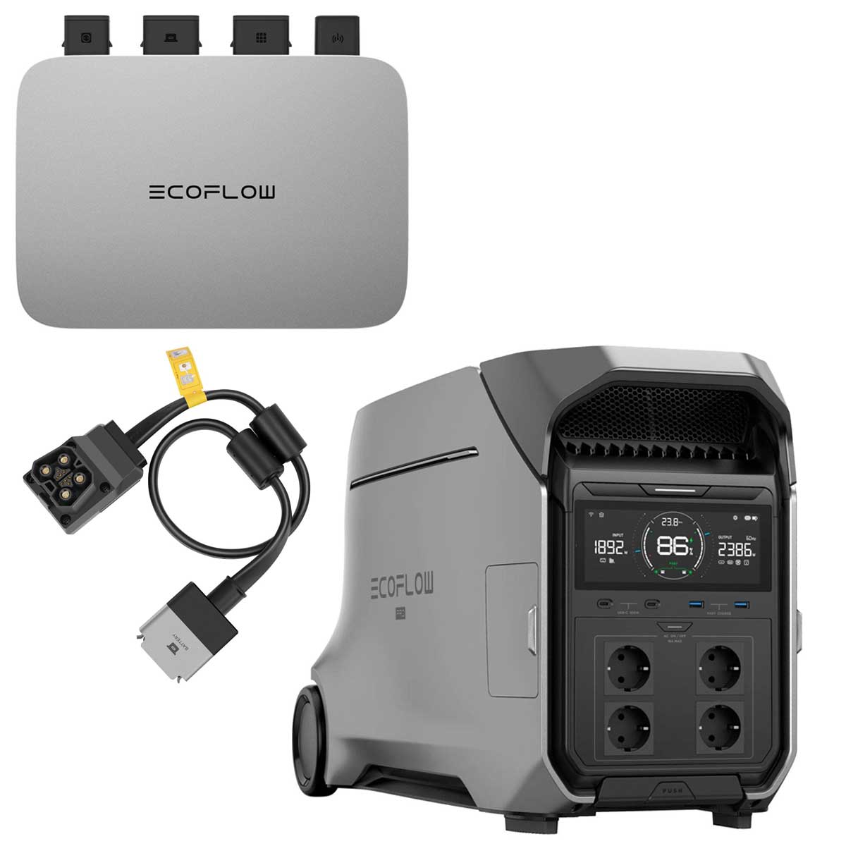 EcoFlow Delta Pro 3 mit PowerStream Micro Inverter 800W