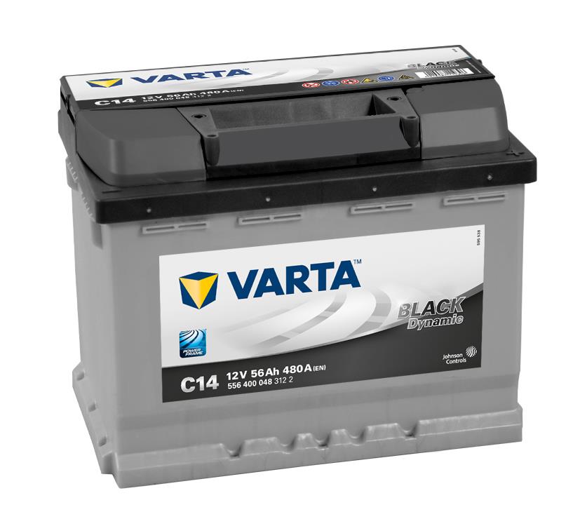 VARTA C14 Black Dynamic 12V 56Ah 480A Autobatterie 556 400 048