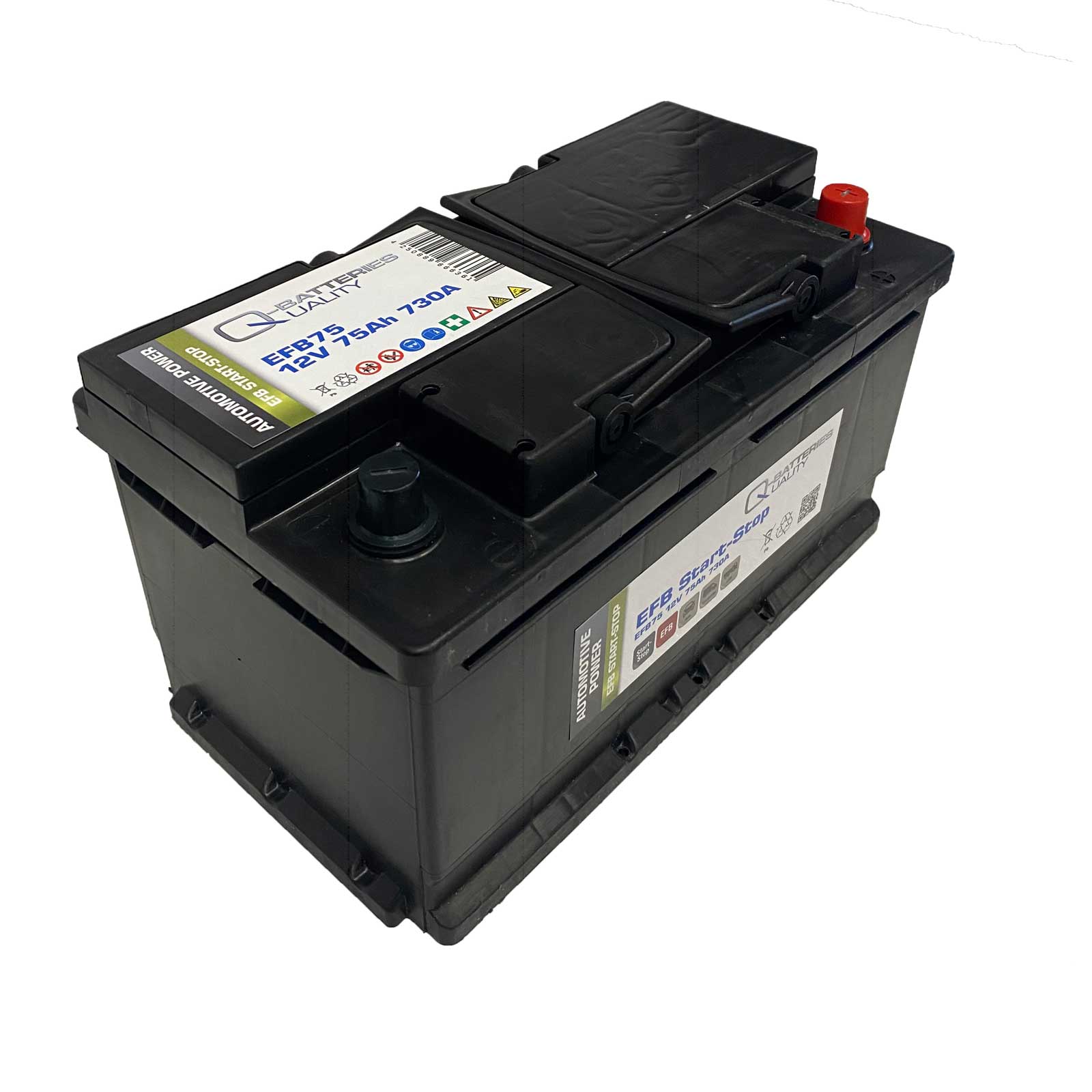 Q-Batteries Start-Stop EFB Autobatterie EFB75 12V 75Ah 730A