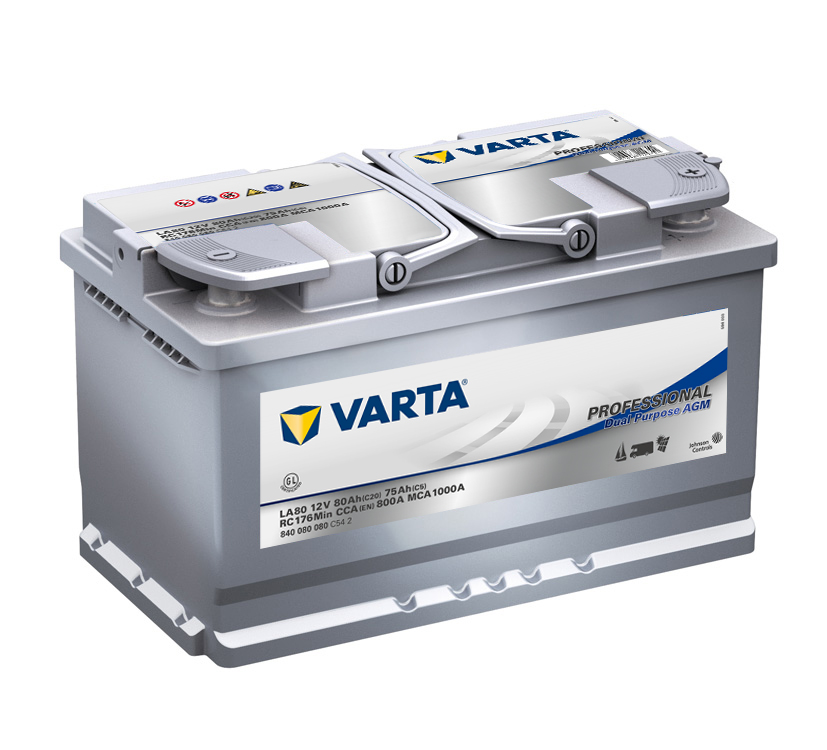 Varta LA80 Professional DP AGM Versorgungsbatterie 12V 80Ah 800A